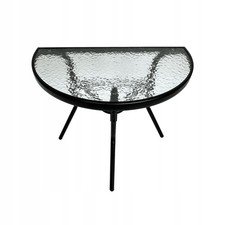 Gartentisch Schwarz Glas