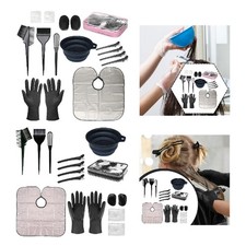 Haarfärbeset Werkzeuge mit Aufbewahrungstasche Ohrabdeckung und Umhang Salon Haarbleichset