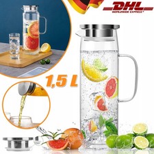 Glaskaraffe Deckel Griff Glas