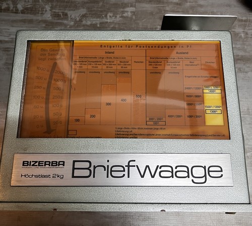 Bizerba große post - post, briefwaage