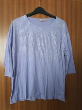 Triangle 44 XXL Dünner Pullover Pulli Shirt Glitzer Sterne Lila Flieder 
