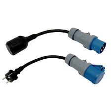 2 x ADAPTER CEE Stecker Kupplung 230V MENNEKES Camping Boot H07RN-F 3x2,5mm² 16A