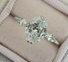 Verlobungsring 14K Weißgold 3