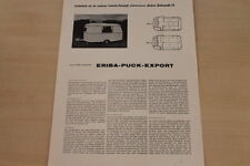 175276) Eriba Puck Export - Camping Journal Sonderdruck 196?