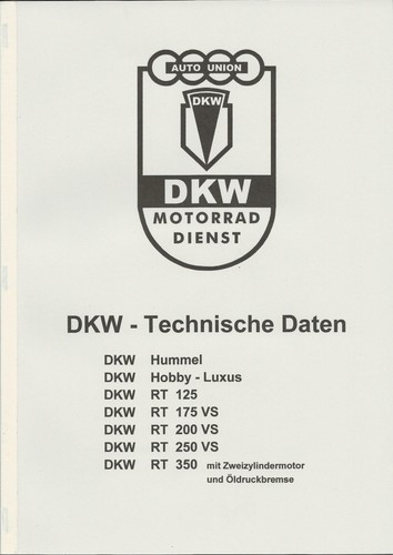 Dkw technische daten - technische, hummel