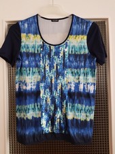 Gerry weber Bluse T-Shirt 36 blau Gummibund Neu