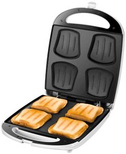 Unold 48480 Sandwich-Toaster Quadro 4er Maker XXL Wärmeisoliert Kontrollleuchte