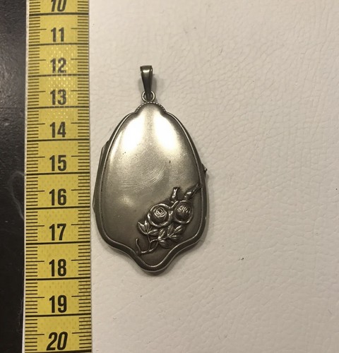 Medaillon silber rosen alt - rosen,