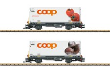 LGB 45888 IIm Spur G Containerwagen Set COOP RhB