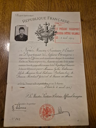 1947 france reisepass enfant - france,