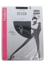 HUDSON Strumpfhose Damen 40/42 L Schwarz 15 DEN Elegant Strass Party