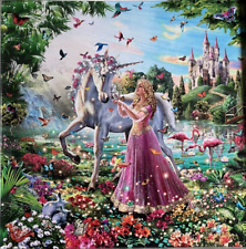 Kinderzimmer Prinzessinnen Poster, 50x50 cm, liebevoll, freundlich & detailreich