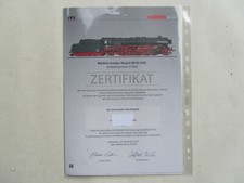 Märklin 37455 - Zertifikat für Schwere Güterzug-Dampflokomotive BR 45 der DB
