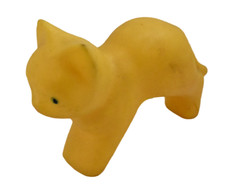 DDR Quietschfigur Katze gelb