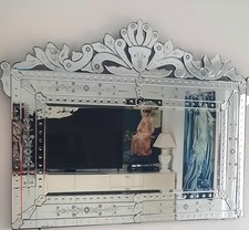 Venezianischer Spiegel, Murano Stil, schwere Ausführung ca. 140 x 105 cm