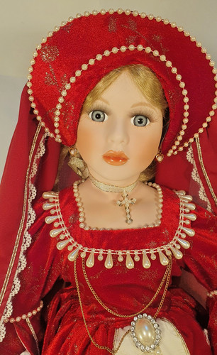 Porzellanpuppe jane seymour - porzellanpuppe, "jane
