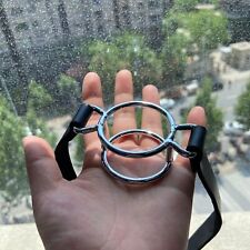 PU Leder Doppelter Runder Ring Offener Mund Knebel Oral Fixation Knebel Sex Toys