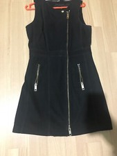 Original Burberry Leder Kleid /Weste40 schwarz Wildleder Luxus