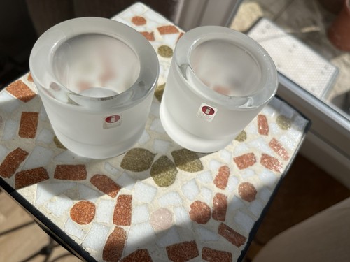 Zwei iittala kivi - kivi, teelichter