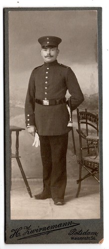 Kabinettfoto soldat 1900 - kabinettfoto, um
