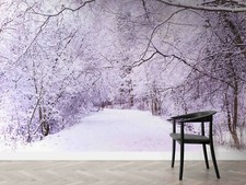 3D Schnee Wald Tapete