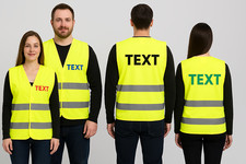 Warnweste gelb bedruckte Warnweste reflektierende Sicherheitsweste mit Aufdruck