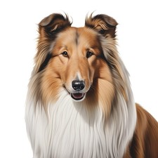 3x Sticker Long Hair Collie
