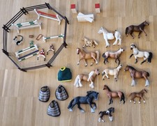 ❤️Schleich Pferde, Stuten, Hengste, Zaun, Decken, Konvolut, Hindernisse, Reiter