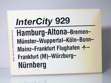 Zuglaufschild intercity 929 - 929,
