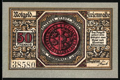 Notgeld freienwalde 50 - notgeld, freienwalde,