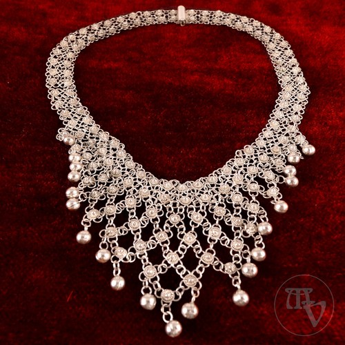 Filigran silber collier - silber,