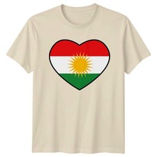 Kurdistan Flagge Herz T-Shirt