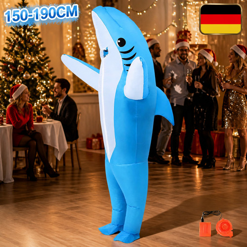 Selbstaufblasbares hai kostüm - selbstaufblasbares,