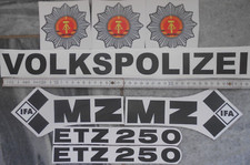 ETZ 250F,MZ,Funkkrad,NVA,BEPO,Krad,Volkspolizei,Aufklebersatz,DDR