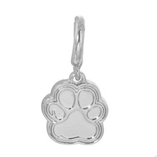 Anhänger Charm Pfote dangling bead silber  C16