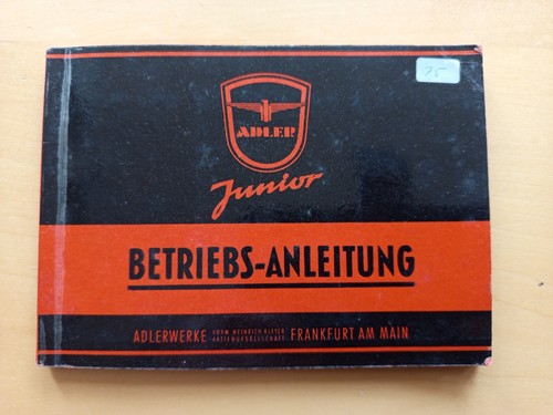 Betribsanleitung adler junior - betribsanleitung,