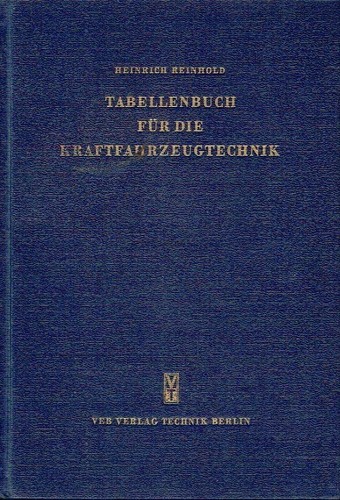 Reinhold tabellenbuch für die - tabellenbuch,