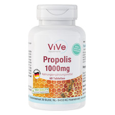 Bienen-Propolis Extrakt 1000 mg  - 60 Tabletten, hochdosiert  | ViVe Supplements