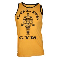 Golds Gym Muscle Joe Contrast Athlete Tank Top Gold Bodybuilding Größe S-XXL