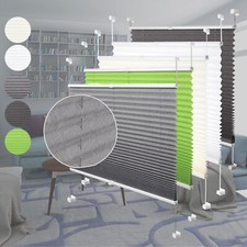 Plissee Klemmfix Faltrollo ohne Bohren Jalousie Fenster Rollos Fenster Tür Rollo