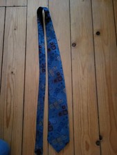 Wie NEU!!!!Jammers&Leufgen Herren Krawatte - blau gemustert - Polyester