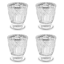 4 Teelichtgläser Glaskelch