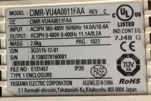 Yaskawa v1000 - yaskawa,