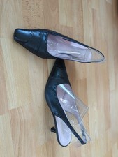 Sonia Rykiel Slingpumps Slingback Pumps Schwarz Leder 37 (37,5)