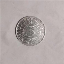 Selten, 5 DM Silberadler, 1958