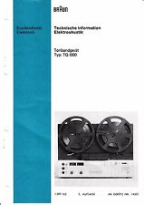 Service Manual-Anleitung für Braun TG 1000 