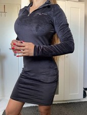 Tommy Hilfiger Damen Samt Langarm Kleid Stretch schwarz Gr. S/36 %SALE%