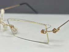 Toms Design Brille Damen Eckig  silber gold  Randlos NP:357€