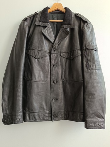 Polizei lederjacke 56 - lederjacke, gr.
