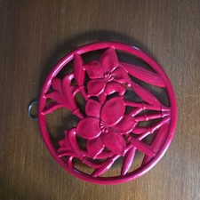 Runder Gusseisen Untersetzer 21cm Lotus Orzid Blume Design Klassisch Home Küche Deko